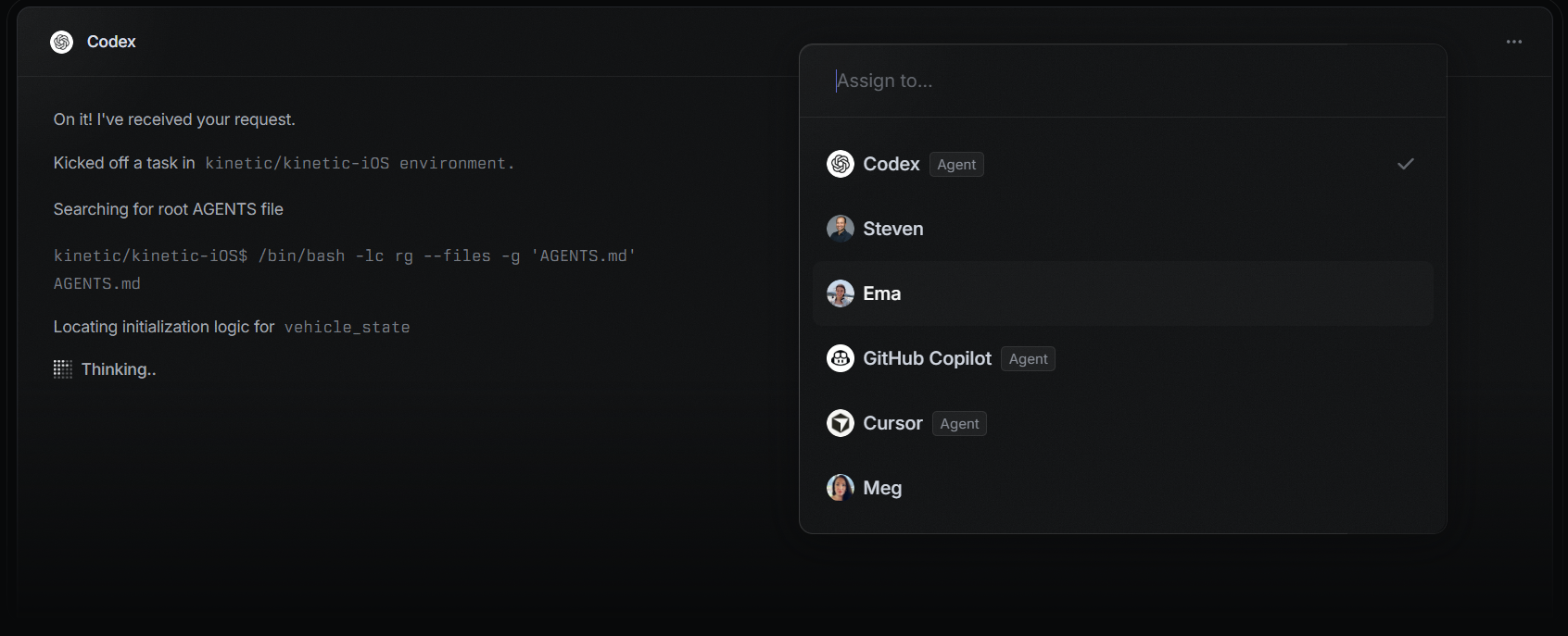 Self-driving operations UI